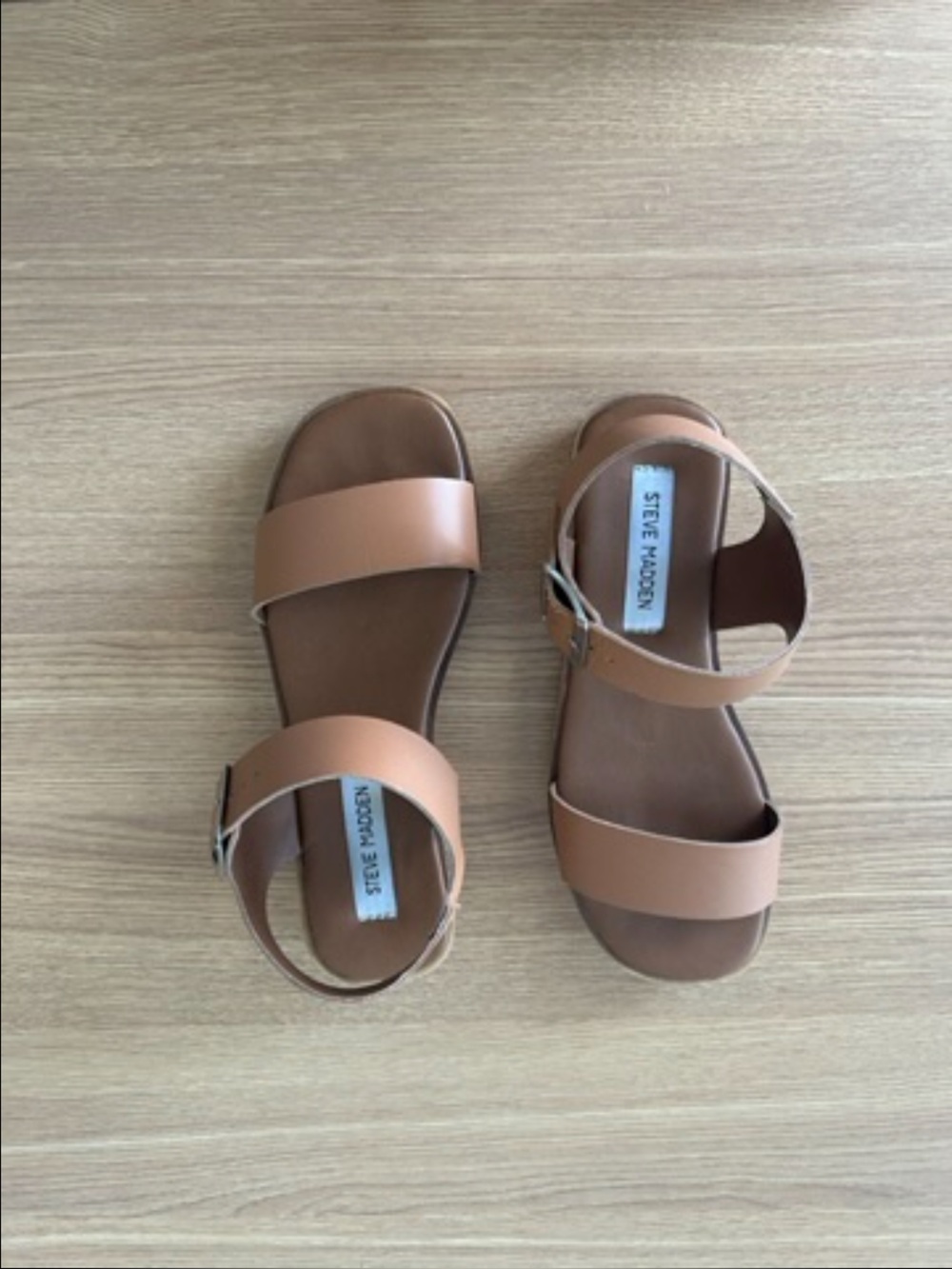 Steve Madden Two-Strap Ankle Buckle Sandals